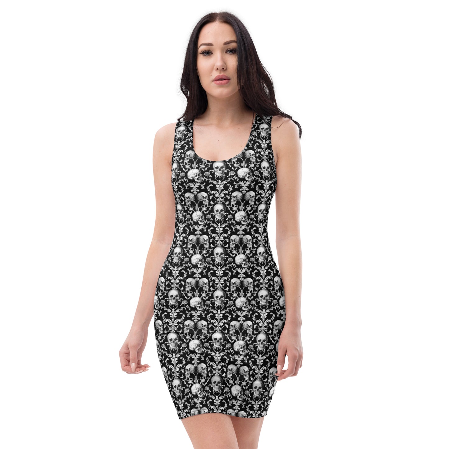 Elegant Skull Bodycon Dress