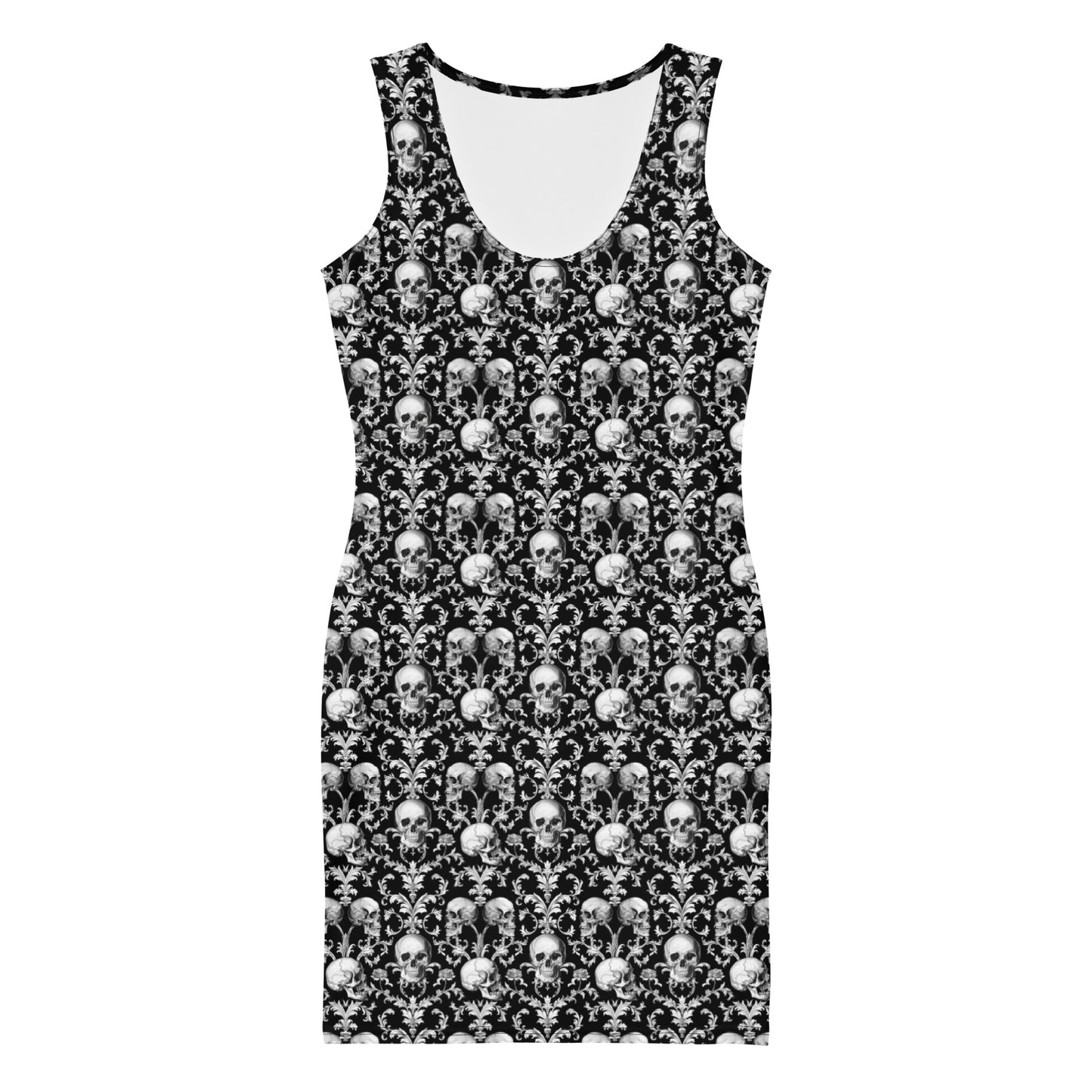 Elegant Skull Bodycon Dress