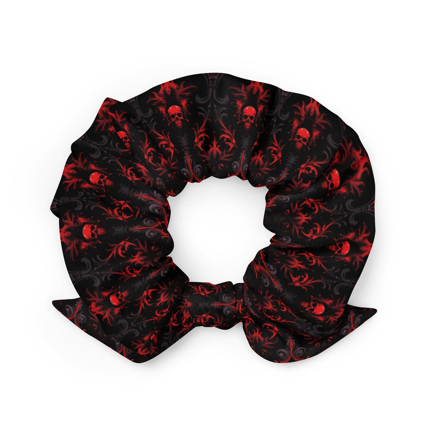 Red Skull Recycled Scrunchie