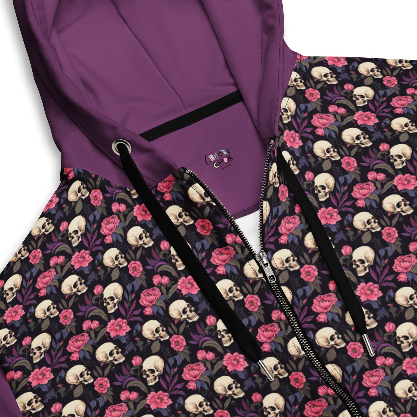 Skull and Flower Hoodie