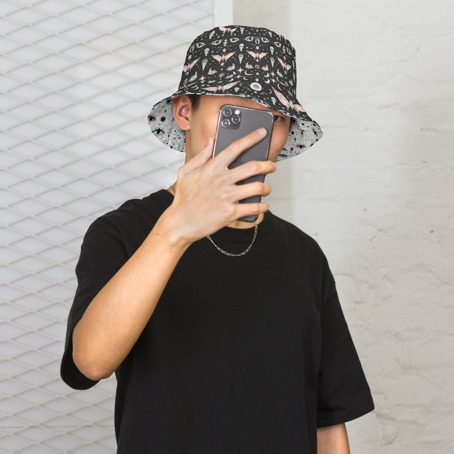 Gothic Symbology Reversible Bucket Hat