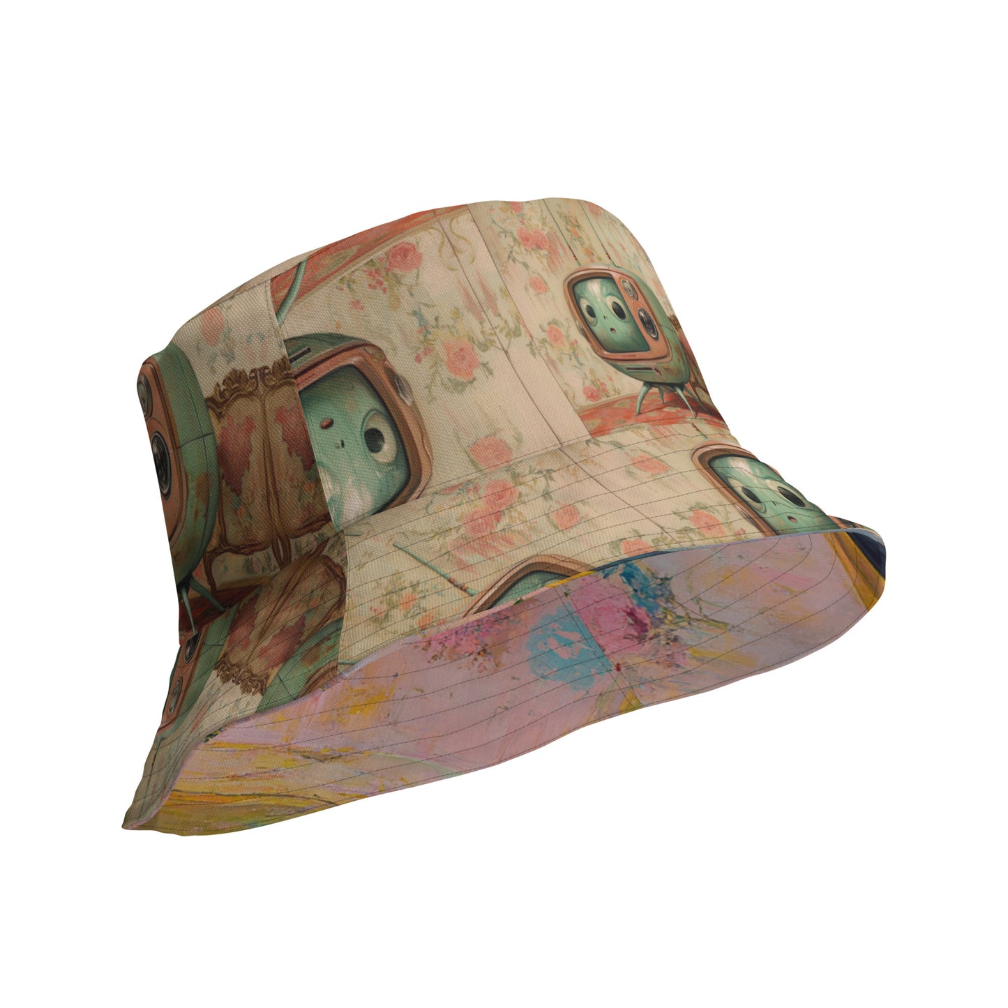 Robot TV Reversible Bucket Hat