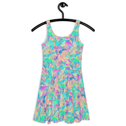 Pastel Dinosaur Skater Dress