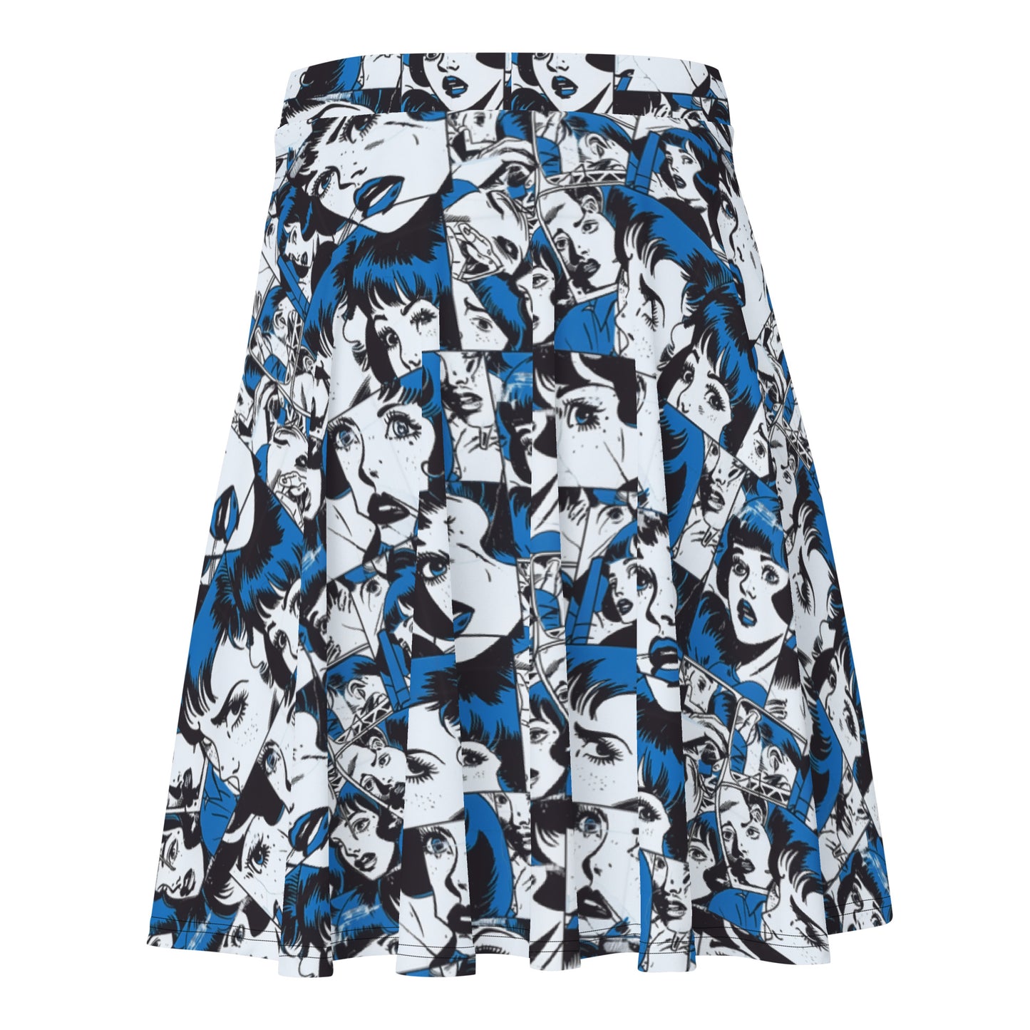 Retro in Blue Skater Skirt