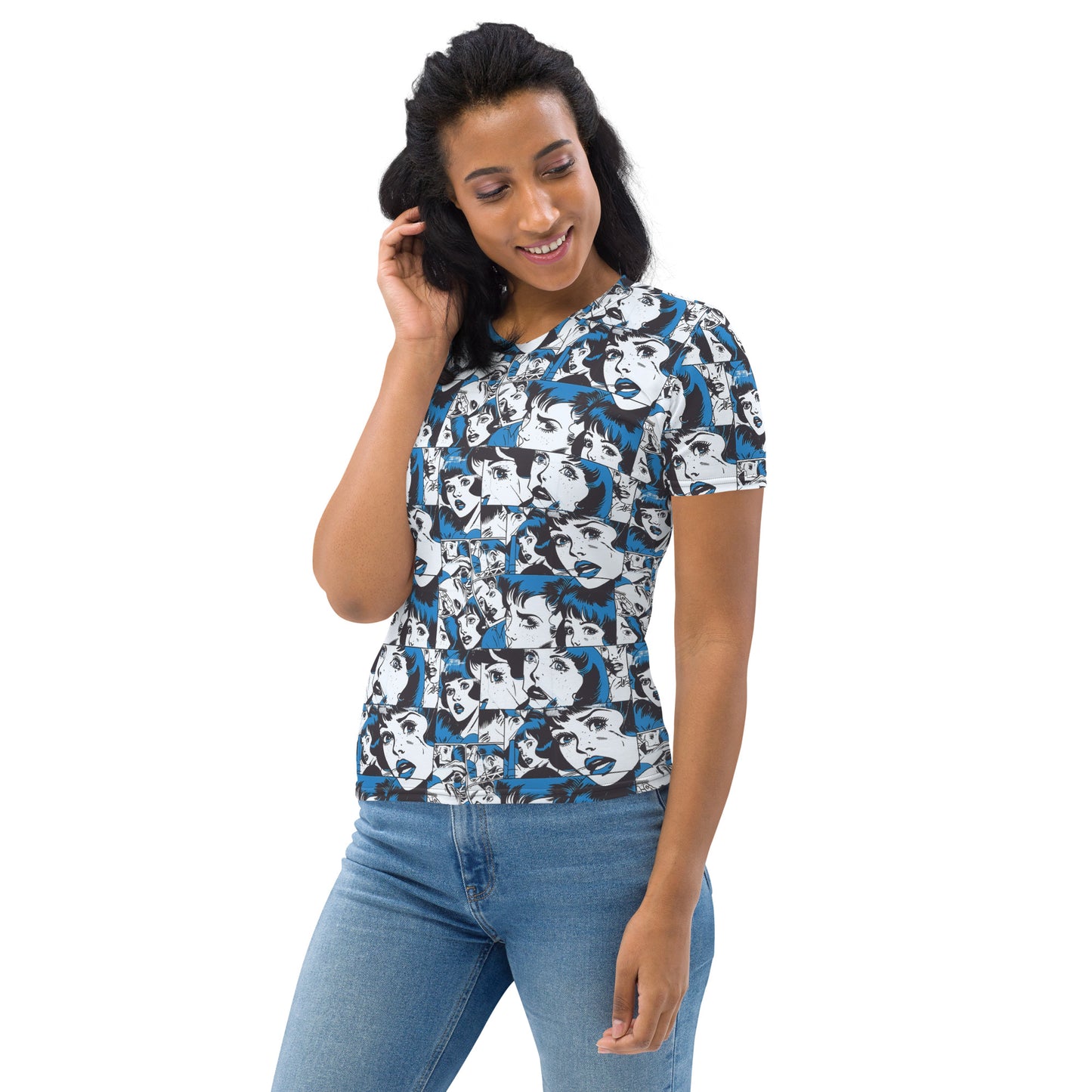 Retro in Blue Women's T-shirt