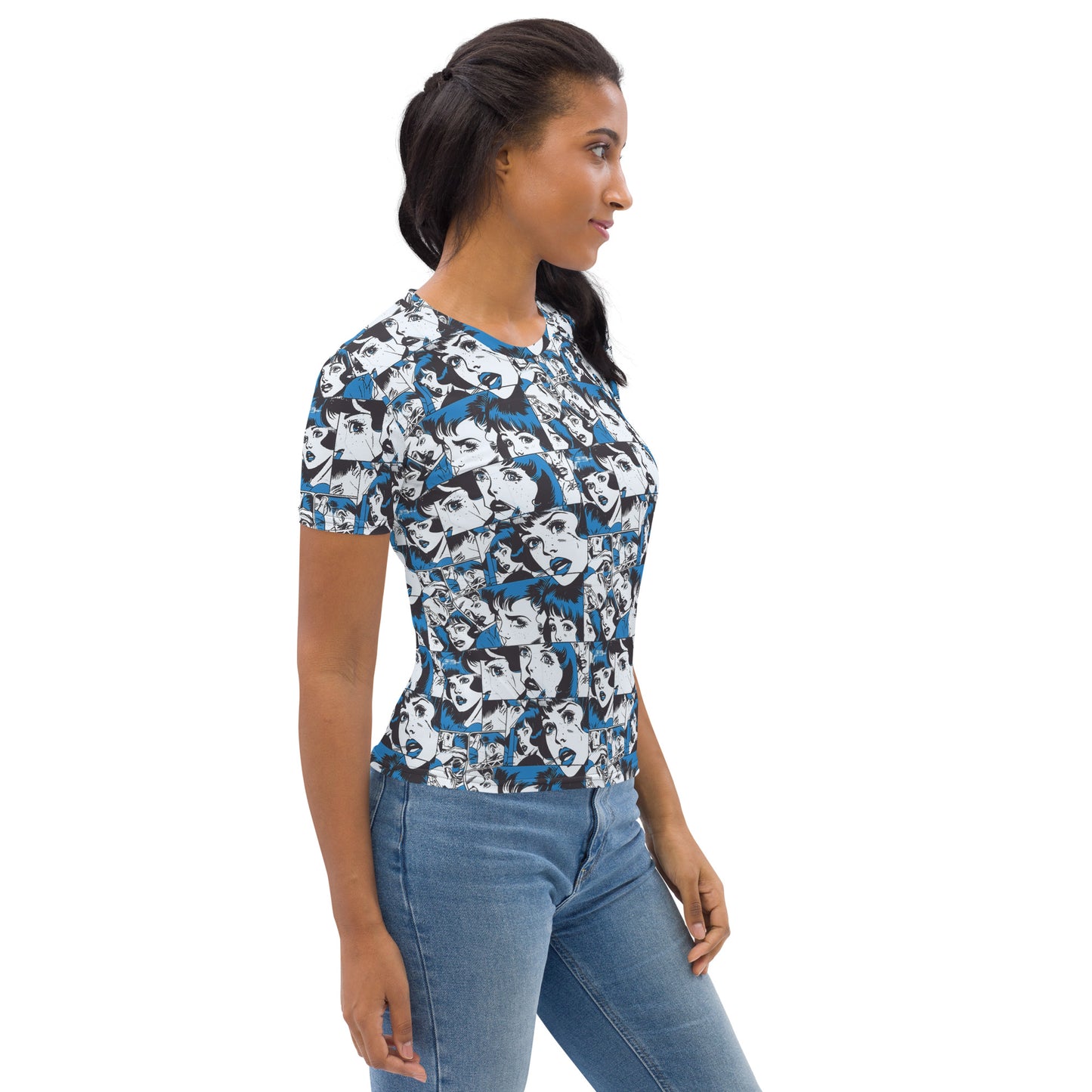 Retro in Blue Women's T-shirt