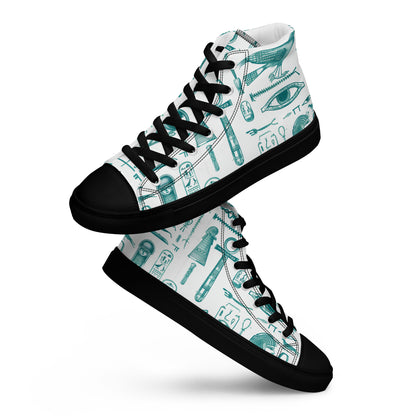 Ancient Symbology Women's High Top Canvas Shoe