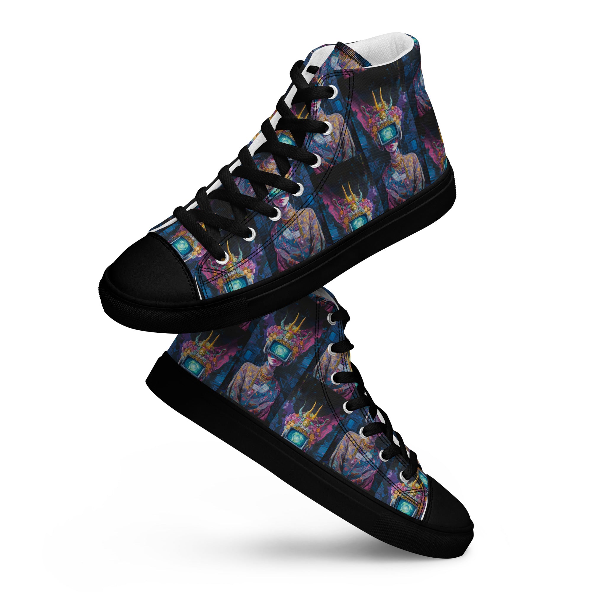 Time is up Women’s high top canvas shoes, Original Product, Unique Designs shops