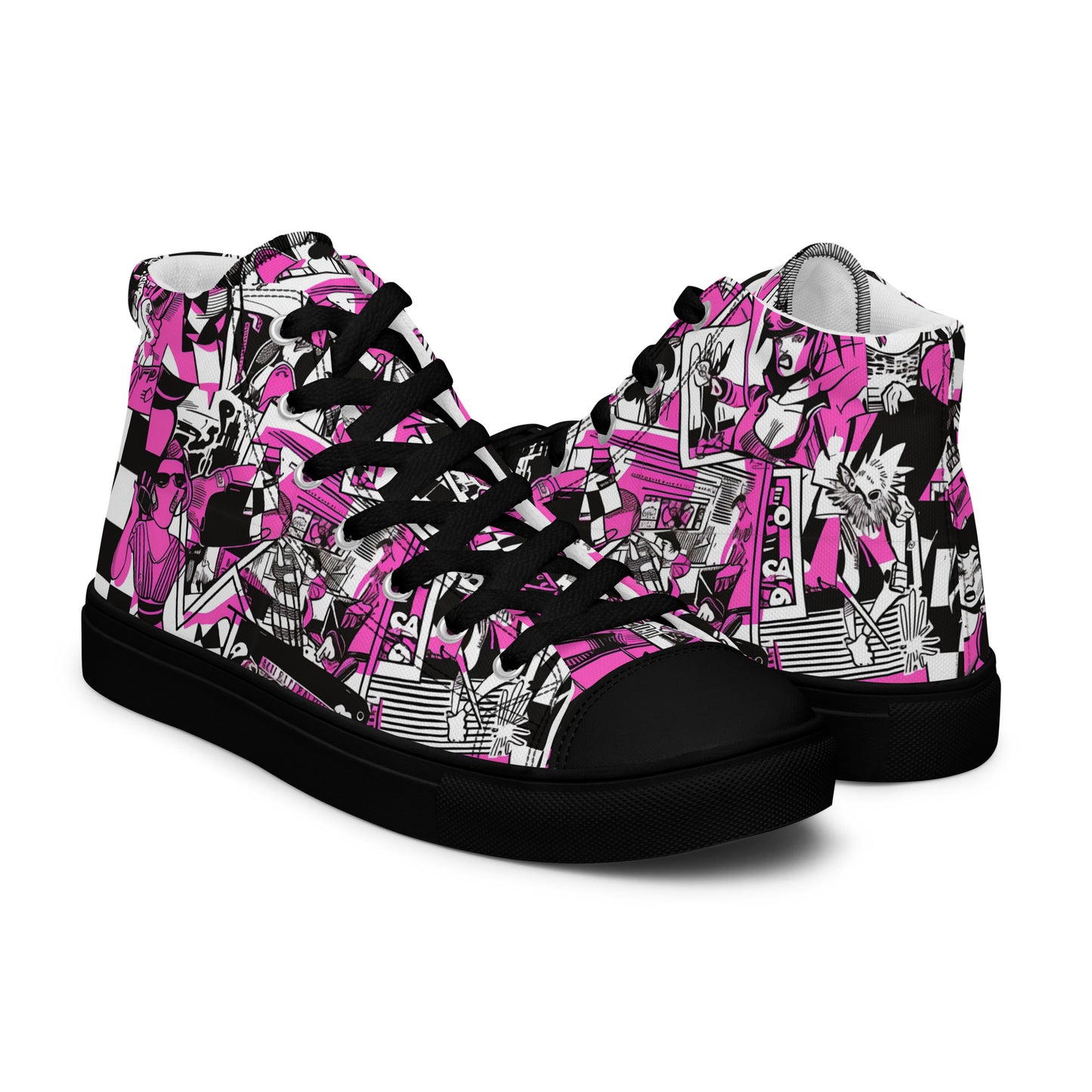 Bubblepunk Comic Women's High Top Canvas Shoe