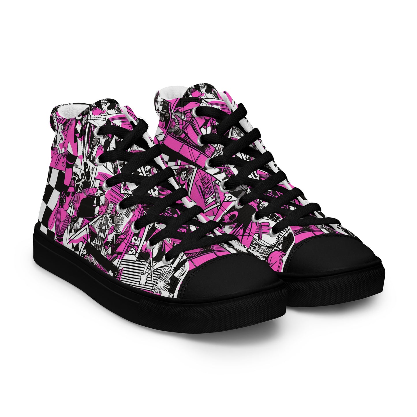 Bubblepunk Comic Women's High Top Canvas Shoe