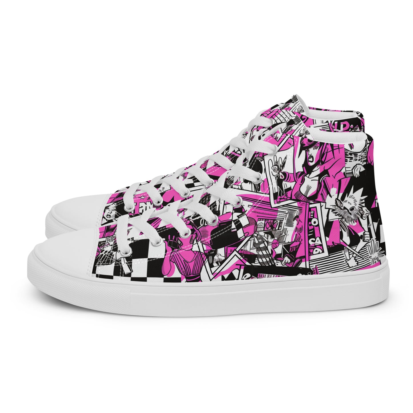 Bubblepunk Comic Women's High Top Canvas Shoe