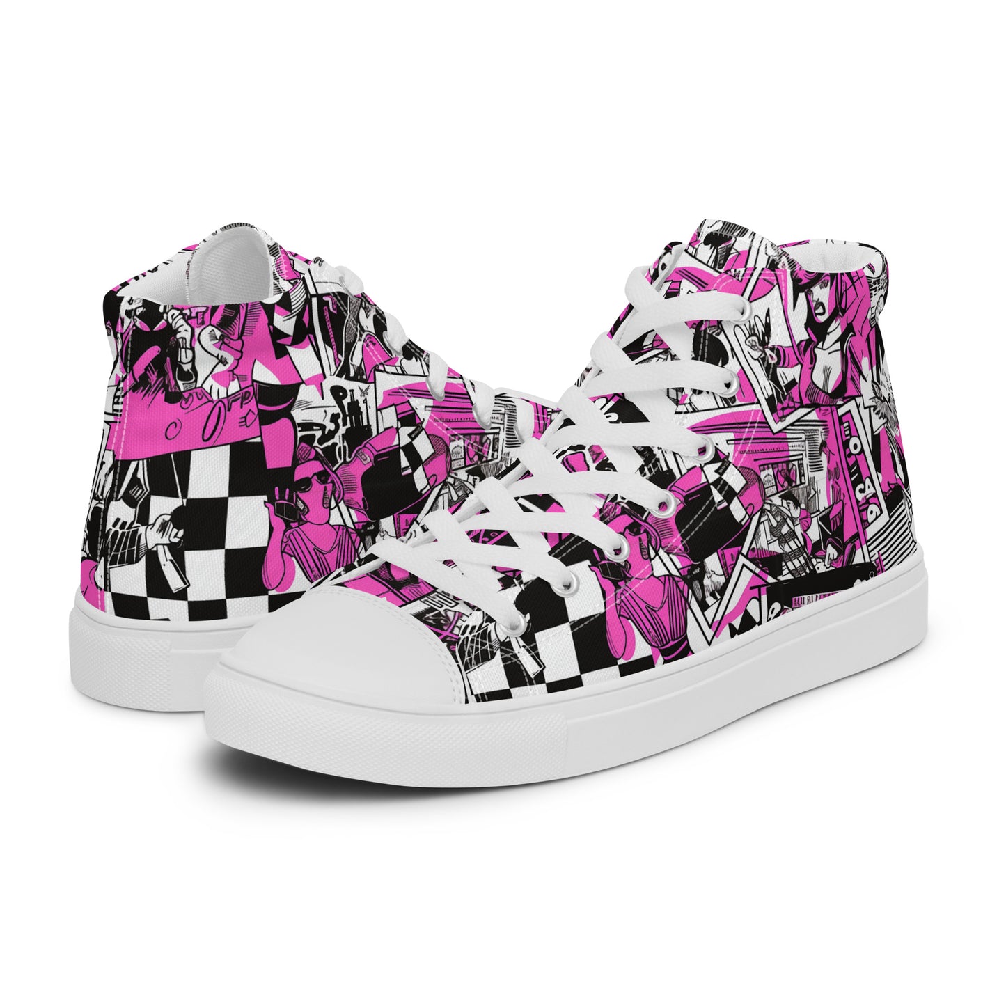 Bubblepunk Comic Women's High Top Canvas Shoe