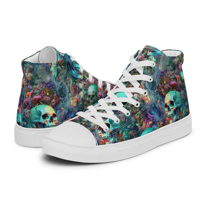 Glowing Ghosts Women's High Top Canvas Shoe