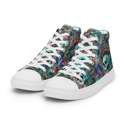 Glowing Ghosts Women's High Top Canvas Shoe