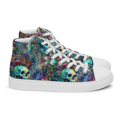 Glowing Ghosts Women's High Top Canvas Shoe