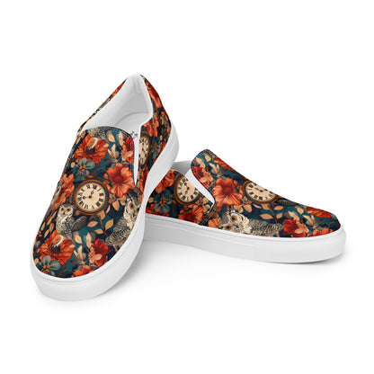 Owl Time Women’s Slip-On Canvas Shoes