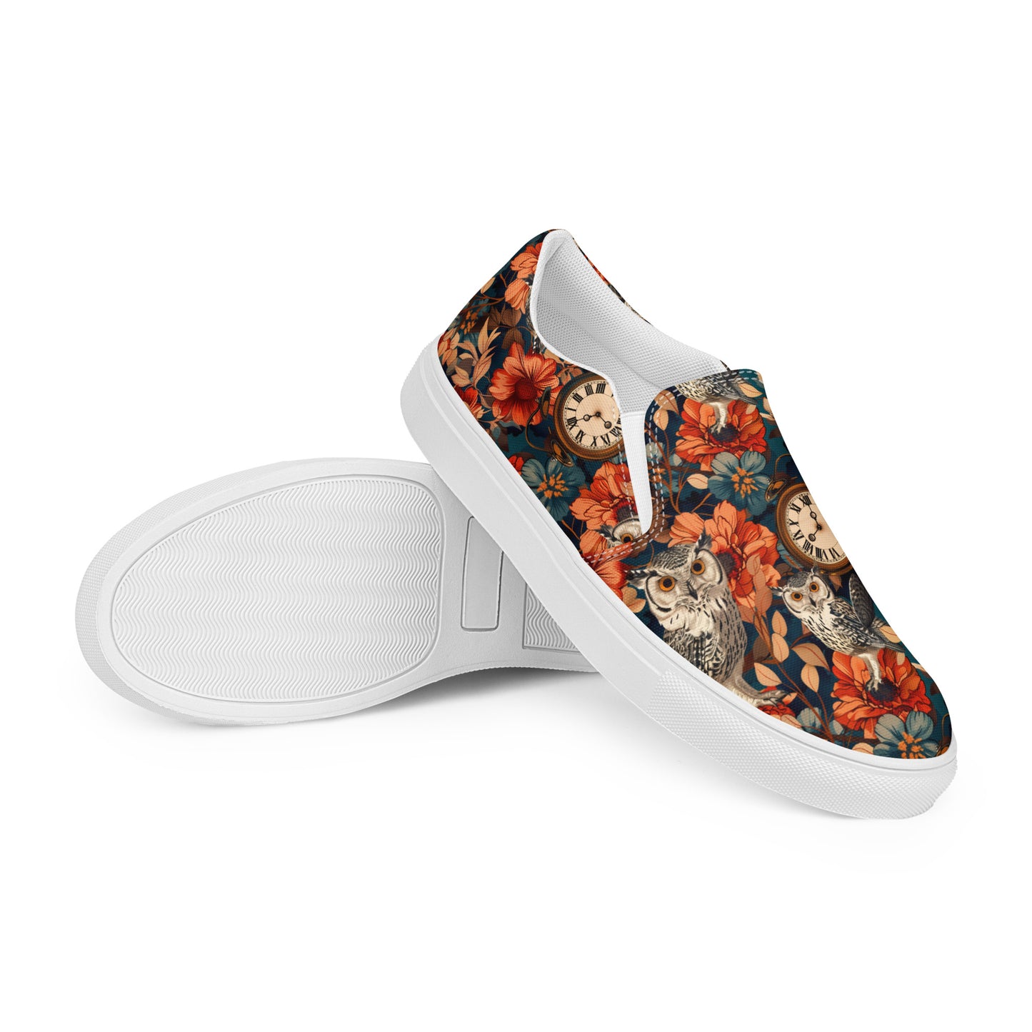 Owl Time Women’s Slip-On Canvas Shoes